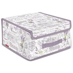 Valiant Короб стеллажный с крышкой BOX-LS 16х30х28 см Lavande