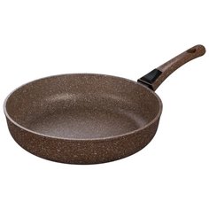 Сковорода Elan gallery Гранит 120087 28 см, с ручкой, коричневый