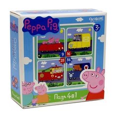 Набор пазлов Origami Peppa Pig Транспорт 4 в 1 (01597)