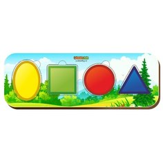 Рамка-вкладыш Woodland Геометрические фигуры (011908), 4 дет.