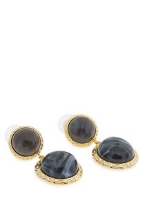 Винтажные серьги с вставками под мрамор Cosmos