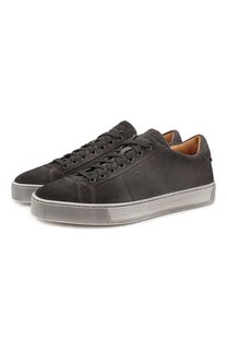 Замшевые кеды Santoni