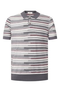 Поло из смеси шелка и хлопка Z Zegna