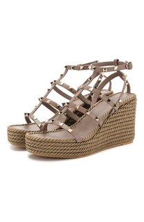 Кожаные босоножки Valentino Garavani Rockstud Torchon Valentino