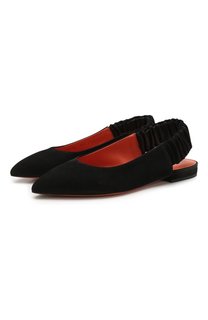 Замшевые балетки Santoni