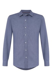 Рубашка из смеси хлопка и шерсти Loro Piana