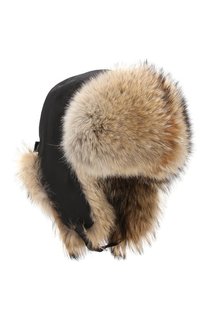 Шапка-ушанка из меха койота FurLand