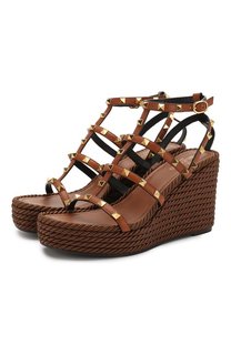 Кожаные босоножки Valentino Garavani Rockstud Torchon Valentino