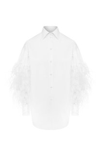 Рубашка с отделкой перьями Valentino