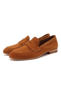 Замшевые пенни-лоферы Santoni