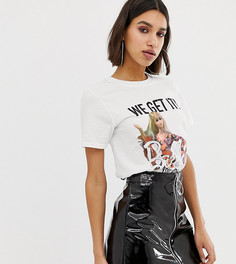Футболка с принтом Missguided Barbie-Белый