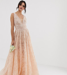 Эксклюзивное свадебное платье с декоративной отделкой Bronx & Banco-Розовый