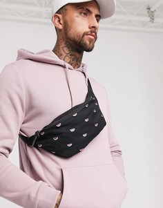 Черная сумка-кошелек с вышитыми дольками арбуза ASOS DESIGN-Черный