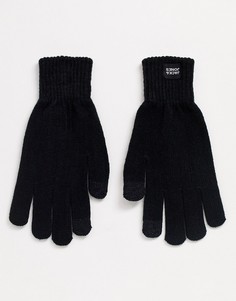 Черные перчатки Jack & Jones-Черный