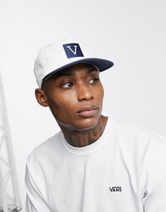 Белая бейсболка с синей отделкой Vans Mens X Chima-Белый