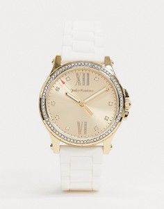 Часы с отделкой белого цвета и логотипом-короной Juicy Couture-Белый