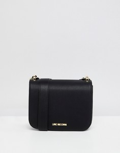 Сумка с логотипом и помпонами Love Moschino-Черный