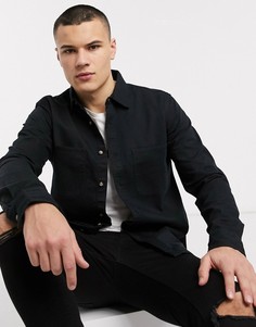 Черная хлопковая рубашка Topman-Черный