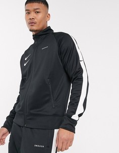 Черная спортивная куртка с логотипом-галочкой Nike-Черный