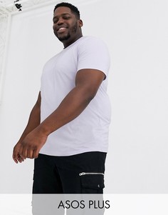 Фиолетовая футболка из органического хлопка с круглым вырезом ASOS DESIGN Plus-Фиолетовый