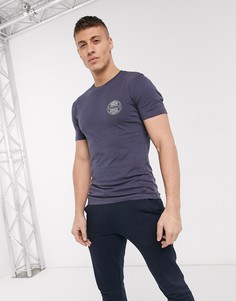 Темно-синяя футболка с надписью \"NYC\" на груди New Look-Синий