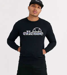 Черный свитшот с анималистичным принтом и логотипом ellesse эксклюзивно на ASOS