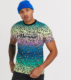 Футболка со сплошным анималистичным принтом ellesse эксклюзивно на ASOS-Мульти