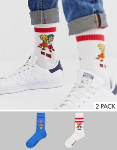 Набор из 2 пар спортивных носков на День св. Валентина ASOS DESIGN - Скидка-Мульти