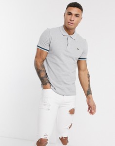 Футболка-поло с логотипом Lacoste-Серый