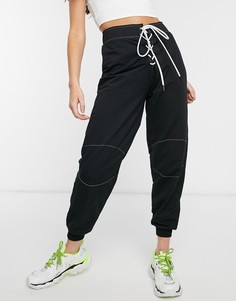 Джоггеры с корсетным поясом ASOS DESIGN-Черный