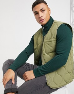 Жилет цвета хаки Topman-Зеленый