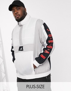 Белая куртка с молнией и принтом Nike Jordan Plus-Белый
