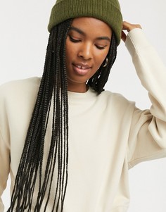 Серо-коричневый короткий свитшот Monki-Бежевый