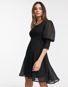Черное сетчатое платье мини Vero Moda-Черный