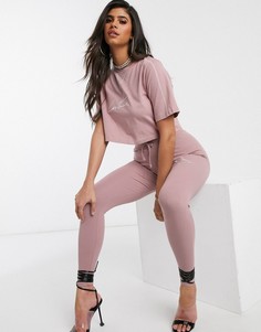 Розовая короткая футболка The Couture Club-Розовый