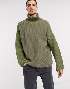 Oversized-джемпер оливкового цвета ASOS DESIGN-Зеленый