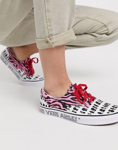 Белые кеды с розовой вставкой Vans Vault Era Ashley Williams-Белый