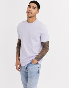 Фиолетовая футболка из органического хлопка с круглым вырезом ASOS DESIGN-Фиолетовый