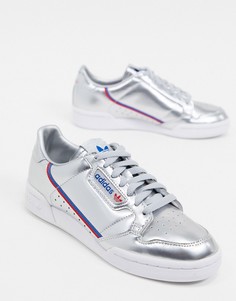 Серебристые кроссовки adidas Originals Continental 80-Серебряный