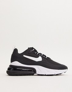 Черные кроссовки с белыми вставками Nike Air Max 270 React-Черный