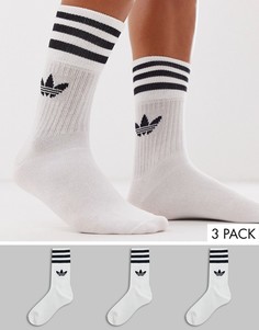 Комплект из 3 пар белых носков adidas Originals-Белый