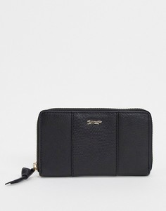 Черный кожаный кошелек на молнии Paul Costelloe