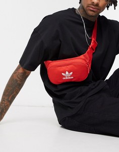 Красная сумка-кошелек на пояс с логотипом-трилистником adidas Originals-Красный