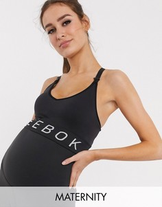 Черный спортивный бюстгальтер Reebok maternity