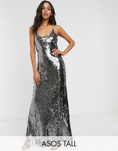 Платье макси на бретелях ASOS DESIGN Tall-Зеленый