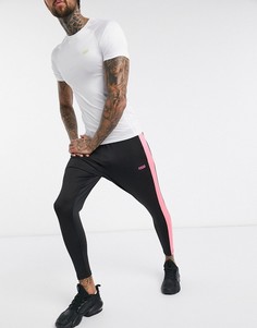 Супероблегающие джоггеры с полосками сбоку ASOS 4505-Черный