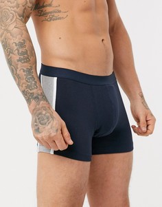 Боксеры-брифы из органического хлопка с серыми вставками по бокам ASOS DESIGN-Мульти
