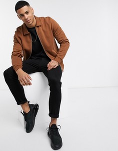 Коричневая куртка Харрингтон ASOS DESIGN-Коричневый