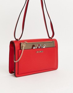 Красная сумка через плечо с отстегиваемым кошельком Love Moschino-Красный