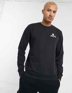 Черный свитшот с вышивкой adidas Originals